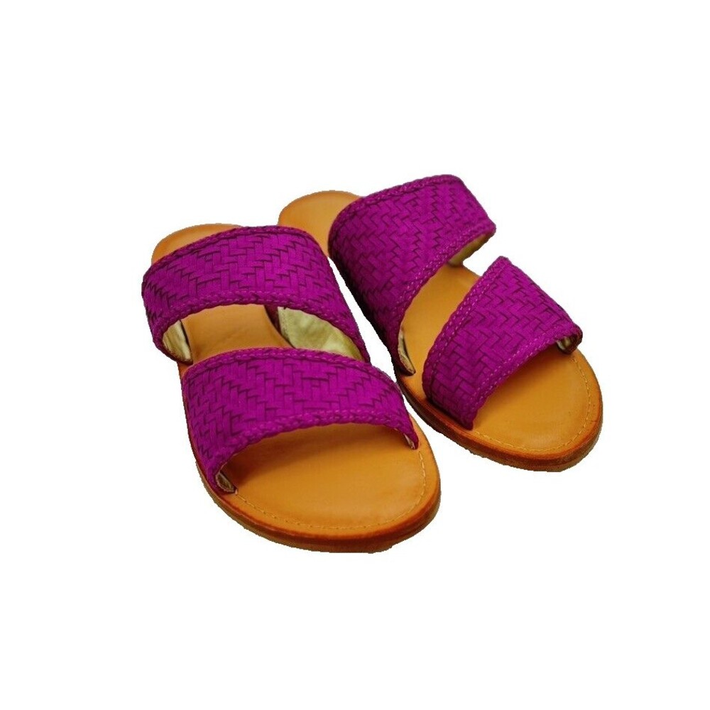 Carlos Santana Women's Size 9M Sandals Slip On Slide Flat Open Toe Fuchsia